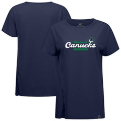 Vancouver Canucks Levelwear Women's Influx Monument T-Shirt Navy