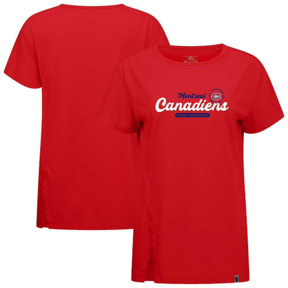 Montreal Canadiens Levelwear Women's Influx Monument T-Shirt Red