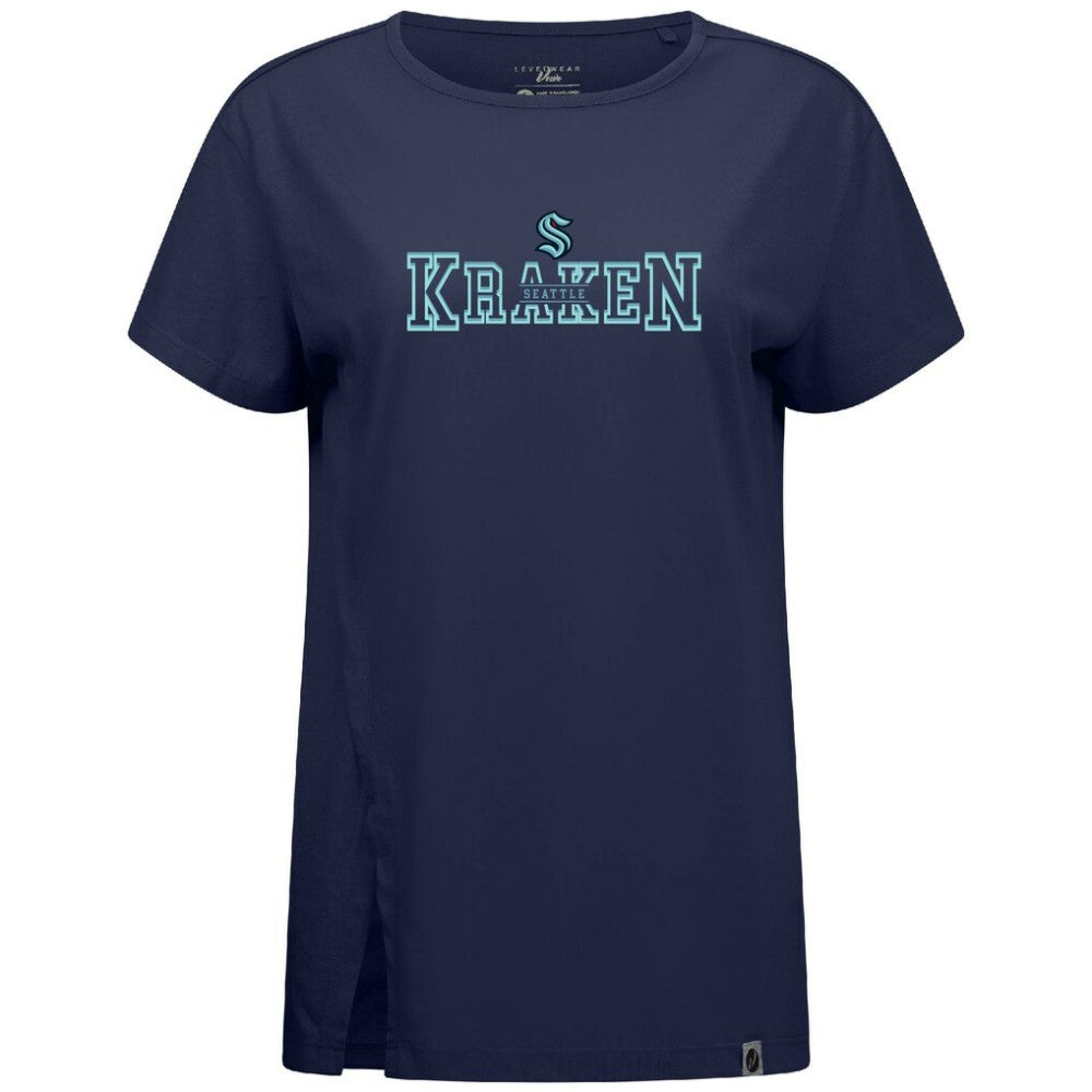 Seattle Kraken Levelwear Women's Influx Journey T-Shirt Deep Sea Blue