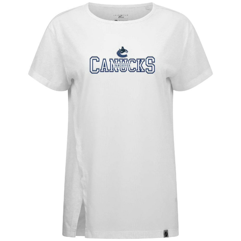 Vancouver Canucks Levelwear Women's Influx Journey T-Shirt White