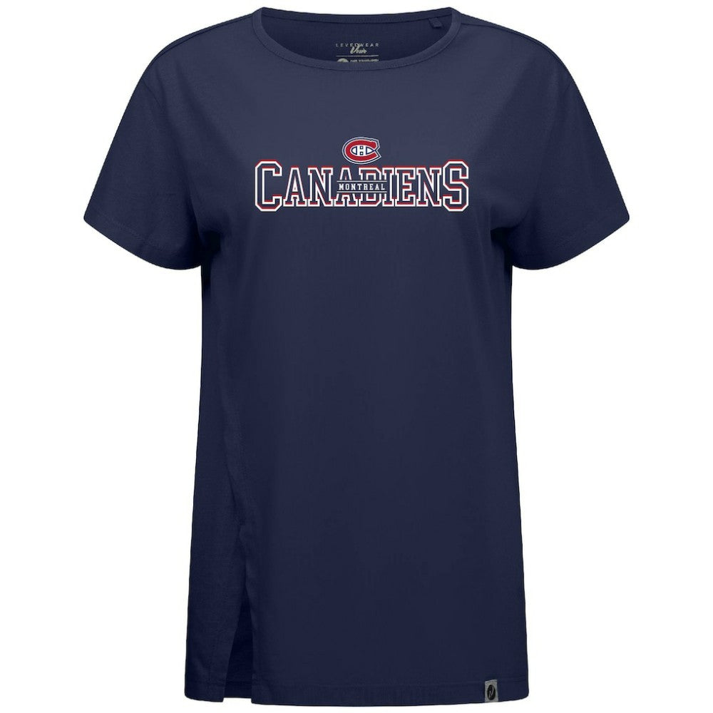 Montreal Canadiens Levelwear Women's Influx Journey T-Shirt Navy