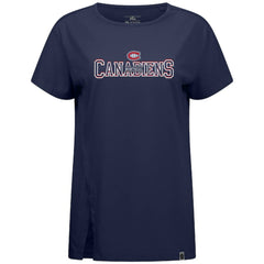 Montreal Canadiens Levelwear Women's Influx Journey T-Shirt Navy