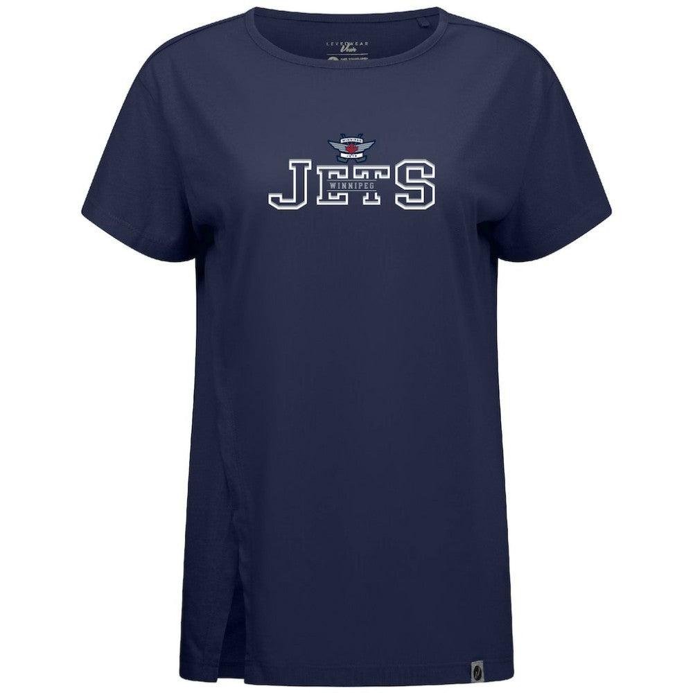 Winnipeg Jets Levelwear Women's Influx Journey T-Shirt Navy