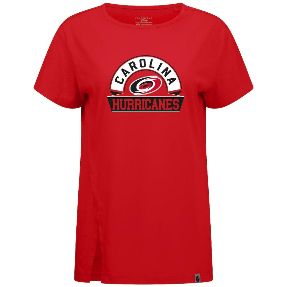 Carolina Hurricanes Levelwear Women's Influx Banner Arch T-Shirt Red