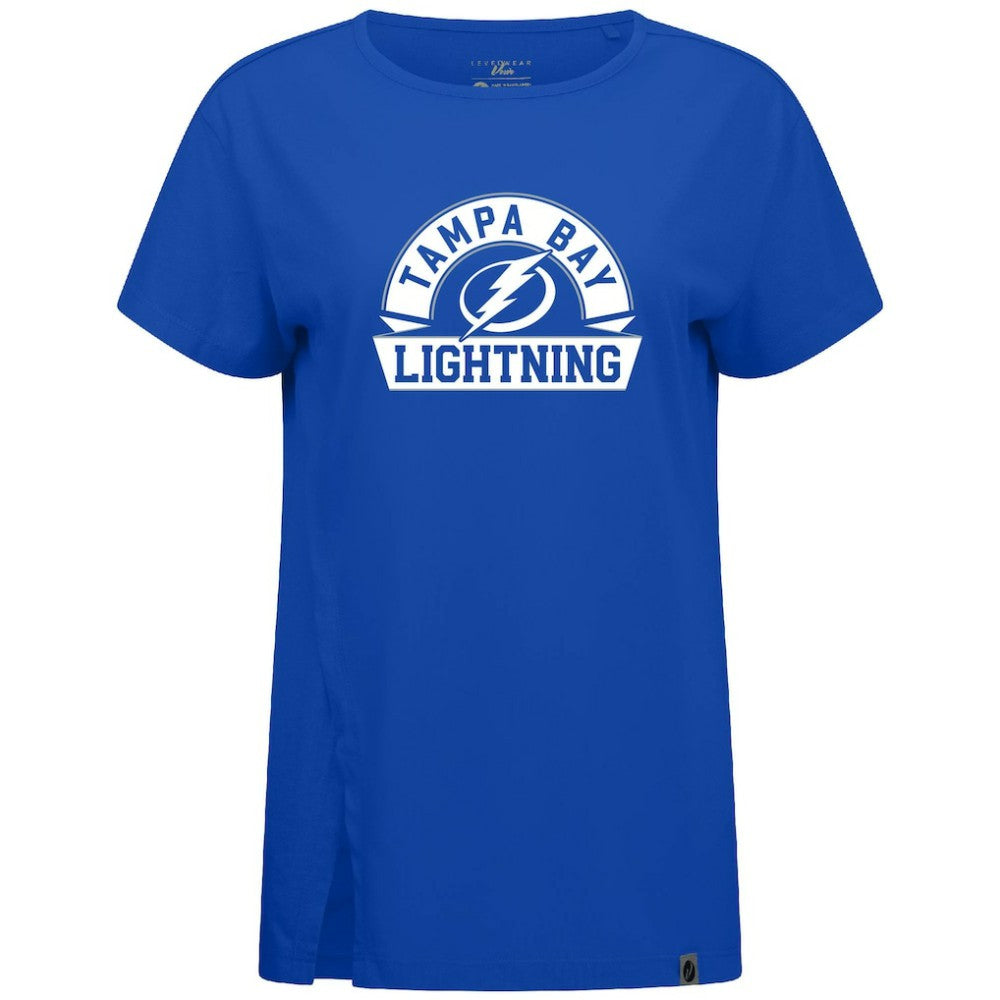 Tampa Bay Lightning Levelwear Women's Influx Banner Arch T-Shirt Royal