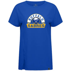 Buffalo Sabres Levelwear Women's Influx Banner Arch T-Shirt Royal