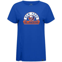 New York Islanders Levelwear Women's Influx Banner Arch T-Shirt Royal
