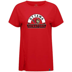 Ottawa Senators Levelwear Women's Influx Banner Arch T-Shirt Red