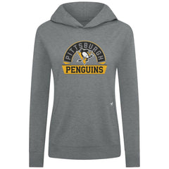 Pittsburgh Penguins Levelwear Women's Relay Banner Arch Pullover Hoodie Gray