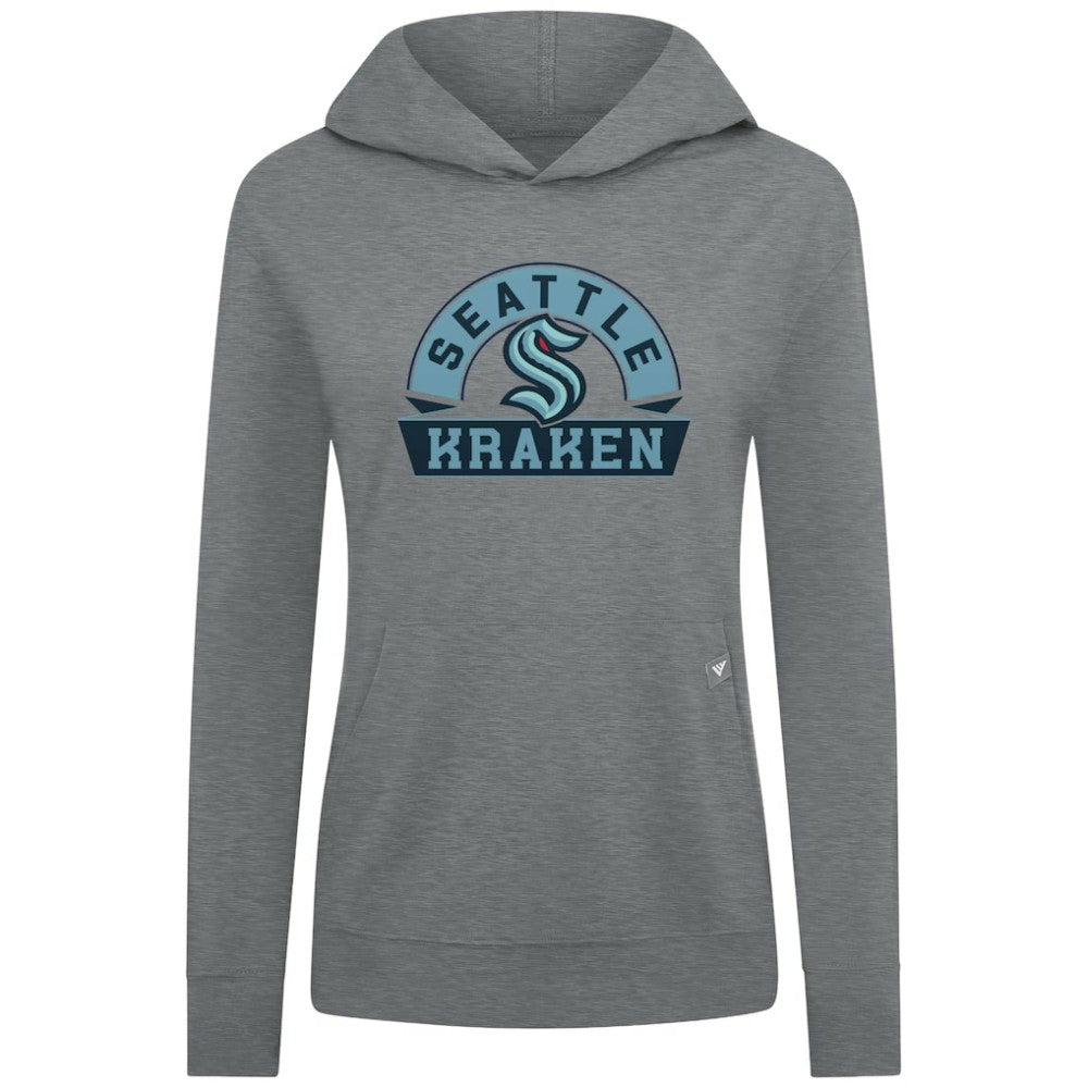 Seattle Kraken Levelwear Women's Relay Banner Arch Pullover Hoodie Gray