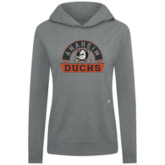 Anaheim Ducks Levelwear Women's Relay Banner Arch Pullover Hoodie Gray