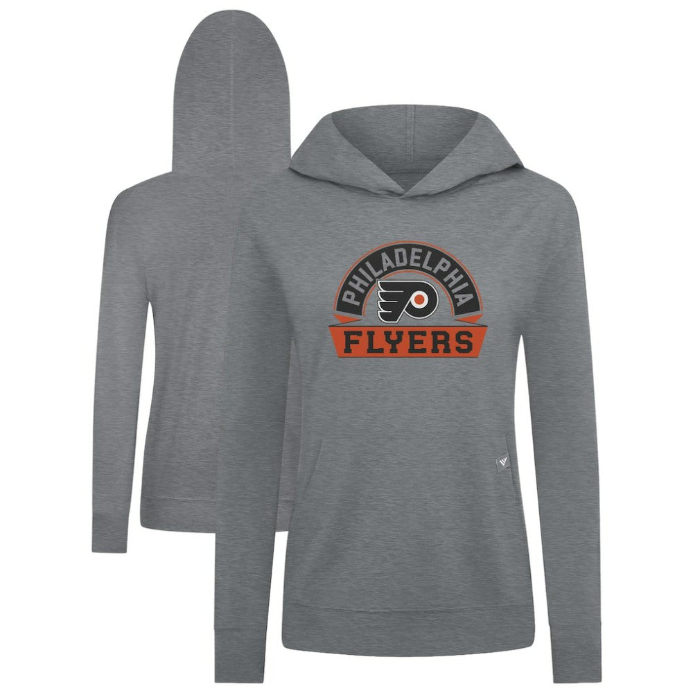 Philadelphia Flyers Levelwear Women's Relay Banner Arch Pullover Hoodie Gray