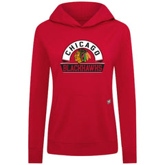 Chicago Blackhawks Levelwear Women's Relay Banner Arch Pullover Hoodie Red