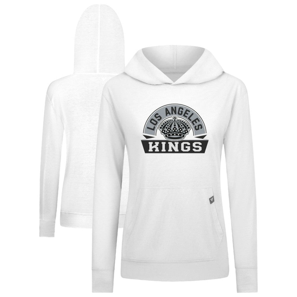 Los Angeles Kings Levelwear Women's Relay Banner Arch Pullover Hoodie White