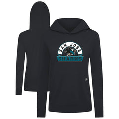 San Jose Sharks Levelwear Women's Relay Banner Arch Pullover Hoodie Black