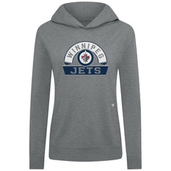 Winnipeg Jets Levelwear Women's Relay Banner Arch Pullover Hoodie Gray
