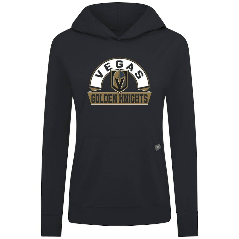 Vegas Golden Knights Levelwear Women's Relay Banner Arch Pullover Hoodie Black