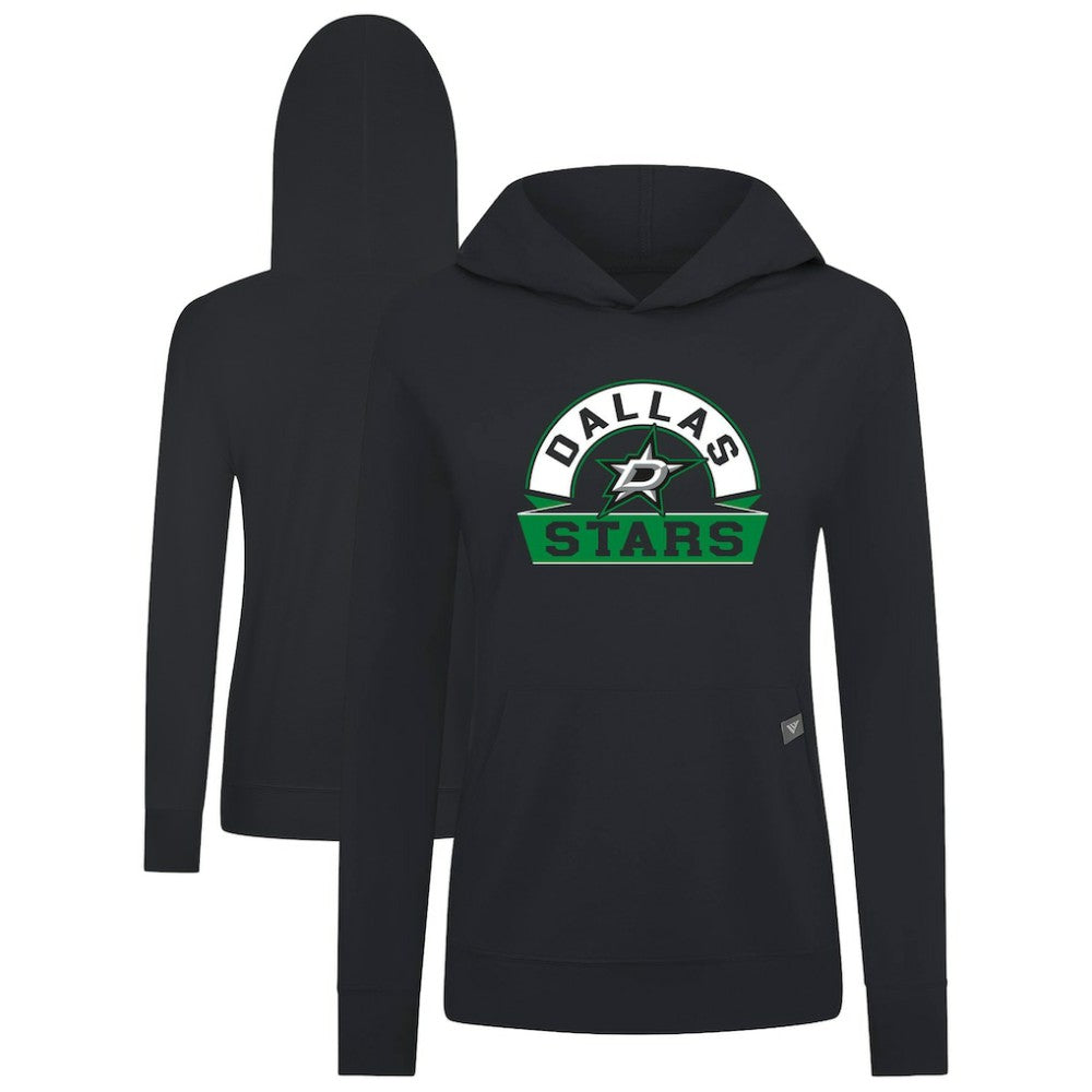 Dallas Stars Levelwear Women's Relay Banner Arch Pullover Hoodie Black