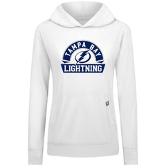 Tampa Bay Lightning Levelwear Women's Relay Banner Arch Pullover Hoodie White