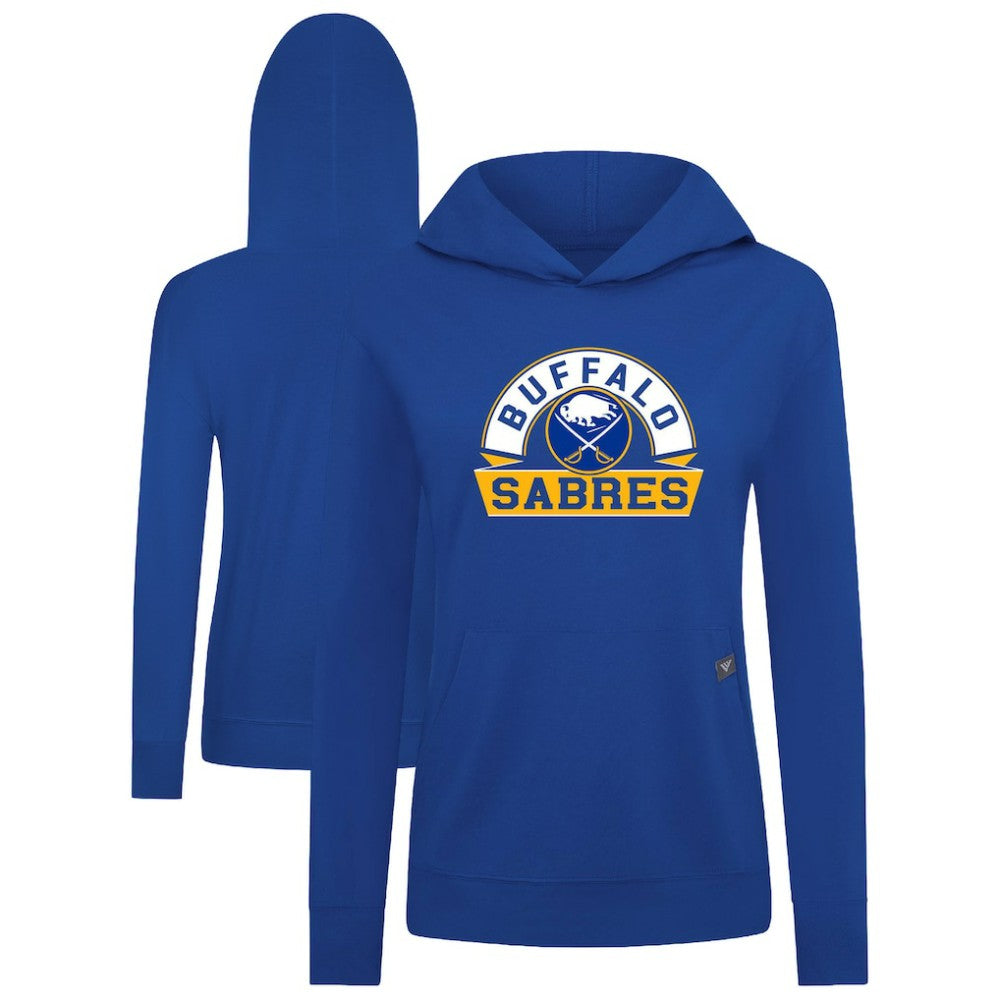 Buffalo Sabres Levelwear Women's Relay Banner Arch Pullover Hoodie Royal