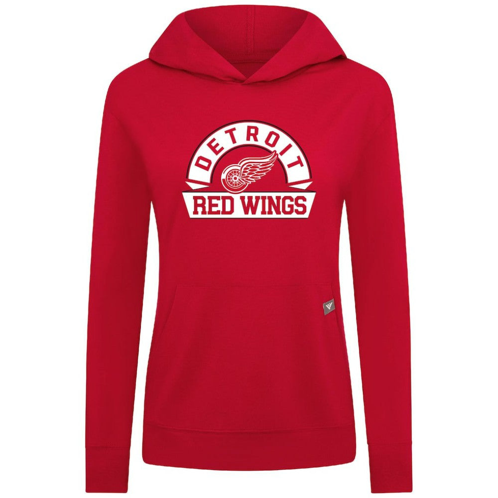Detroit Red Wings Levelwear Women's Relay Banner Arch Pullover Hoodie Red