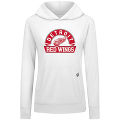 Detroit Red Wings Levelwear Women's Relay Banner Arch Pullover Hoodie White