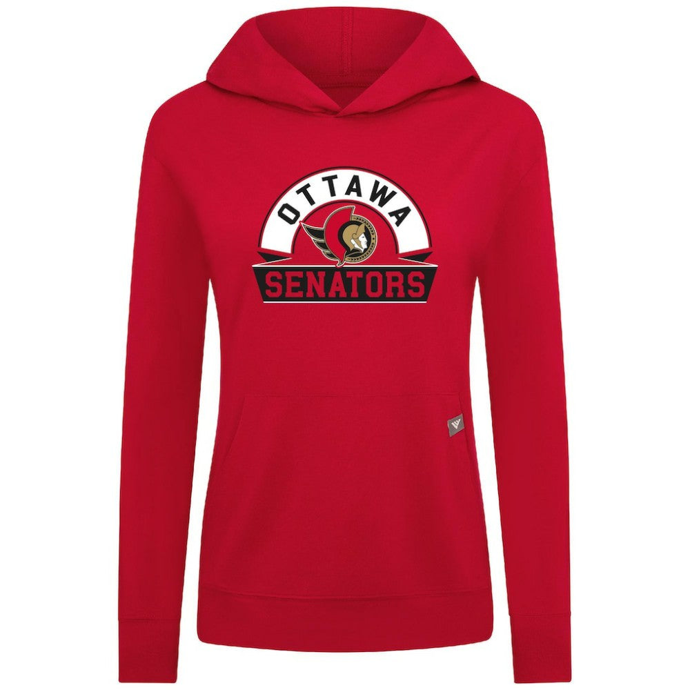 Ottawa Senators Levelwear Women's Relay Banner Arch Pullover Hoodie Red