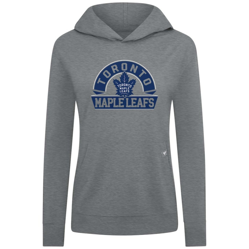 Toronto Maple Leafs Levelwear Women's Relay Banner Arch Pullover Hoodie Gray
