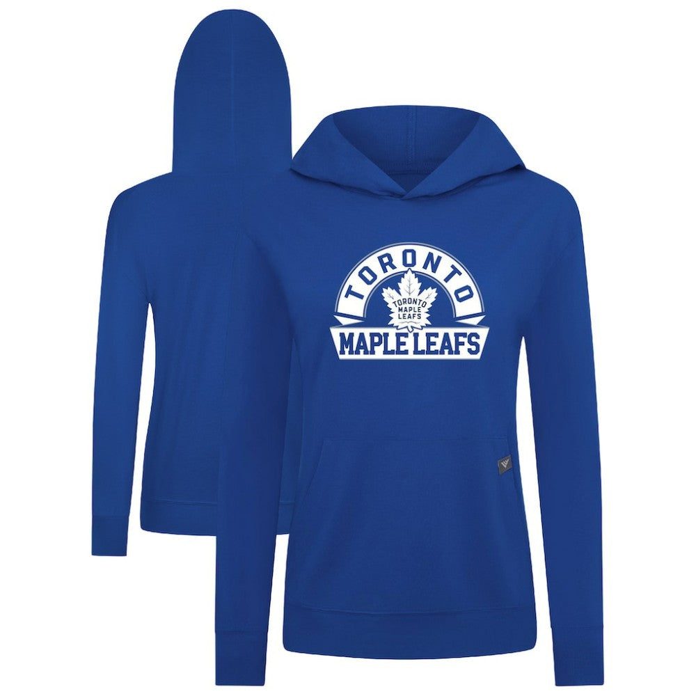 Toronto Maple Leafs Levelwear Women's Relay Banner Arch Pullover Hoodie Royal