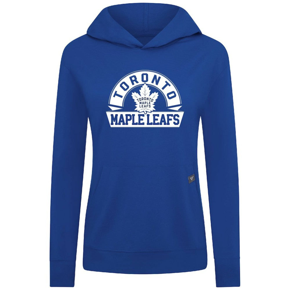 Toronto Maple Leafs Levelwear Women's Relay Banner Arch Pullover Hoodie Royal
