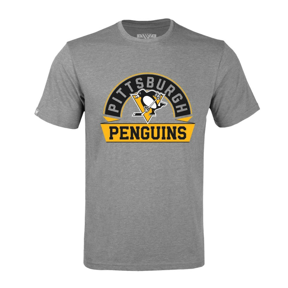 Pittsburgh Penguins Levelwear Richmond Banner Arch T-Shirt Gray