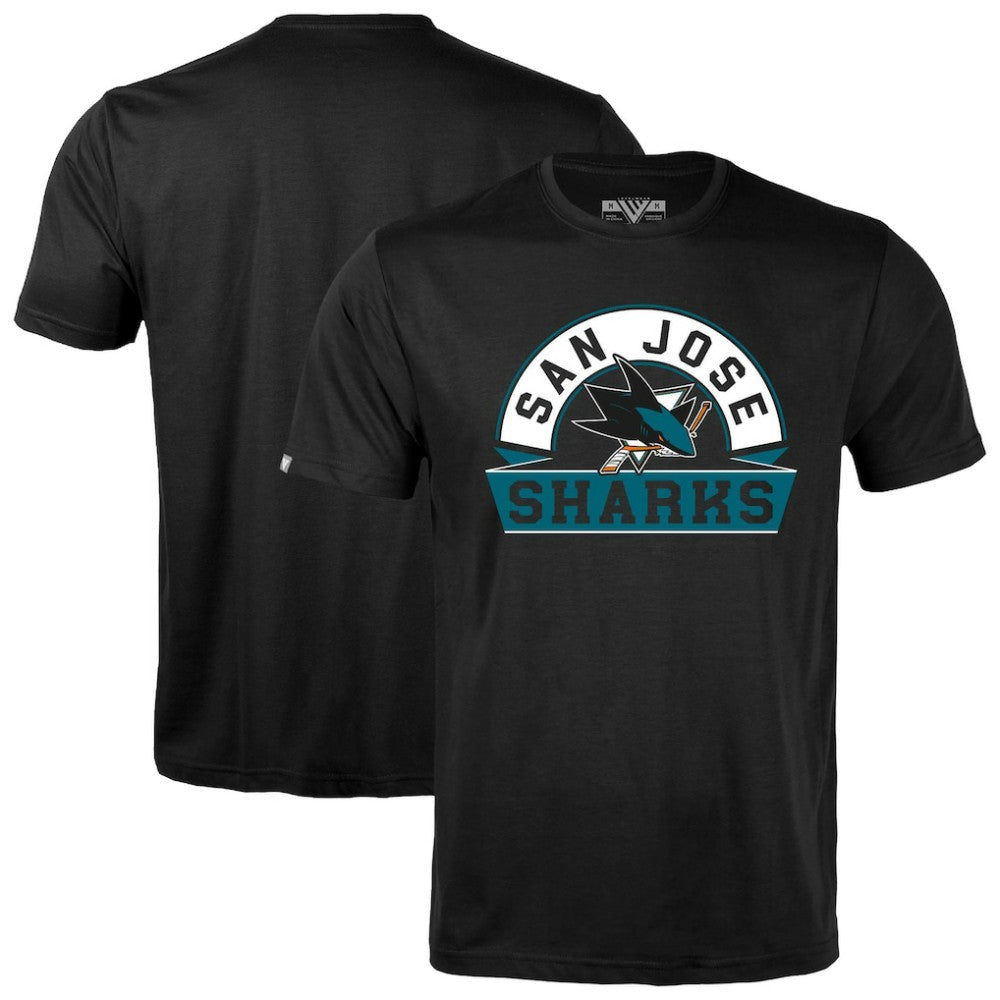 San Jose Sharks Levelwear Richmond Banner Arch T-Shirt Black