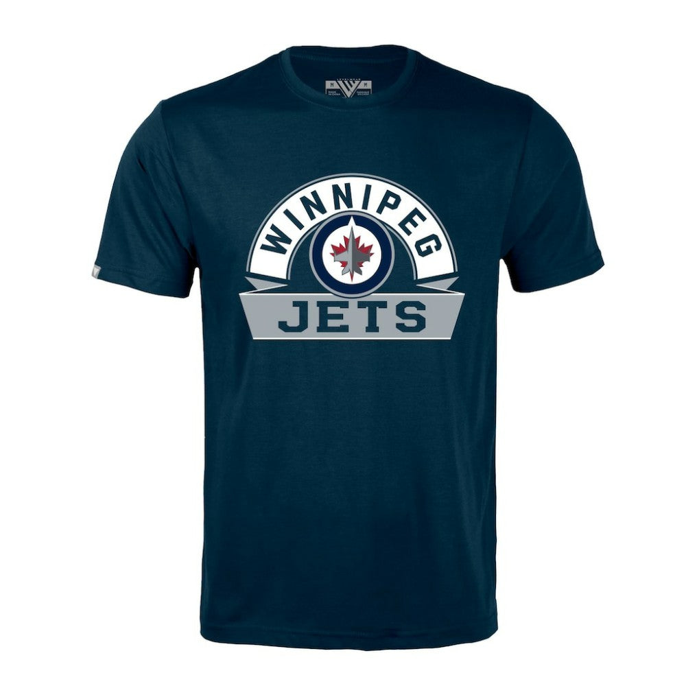 Winnipeg Jets Levelwear Richmond Banner Arch T-Shirt Navy