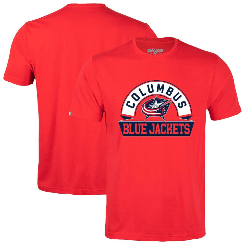 Columbus Blue Jackets Levelwear Richmond Banner Arch T-Shirt Red