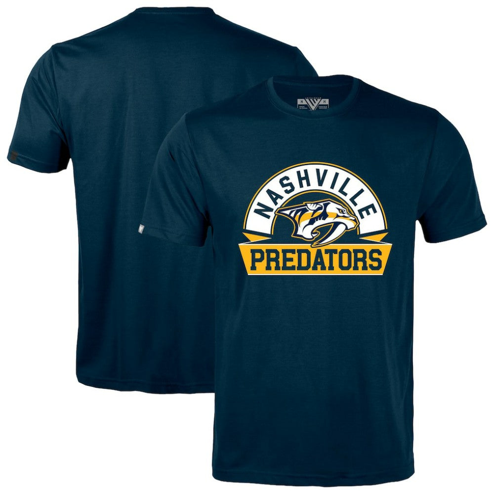 Nashville Predators Levelwear Richmond Banner Arch T-Shirt Navy