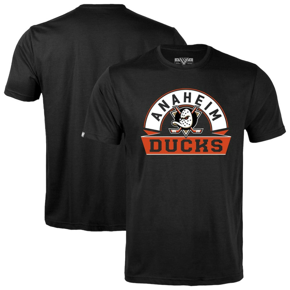 Anaheim Ducks Levelwear Richmond Banner Arch T-Shirt Black