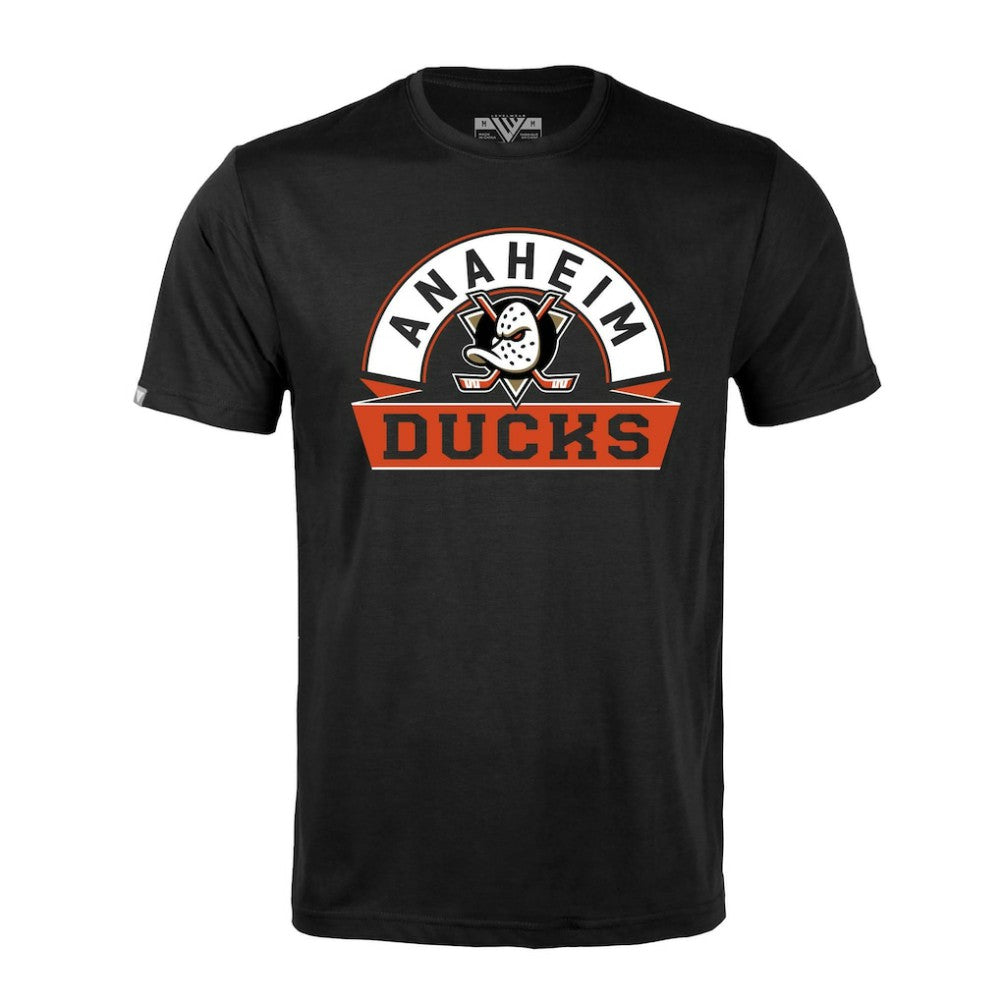 Anaheim Ducks Levelwear Richmond Banner Arch T-Shirt Black