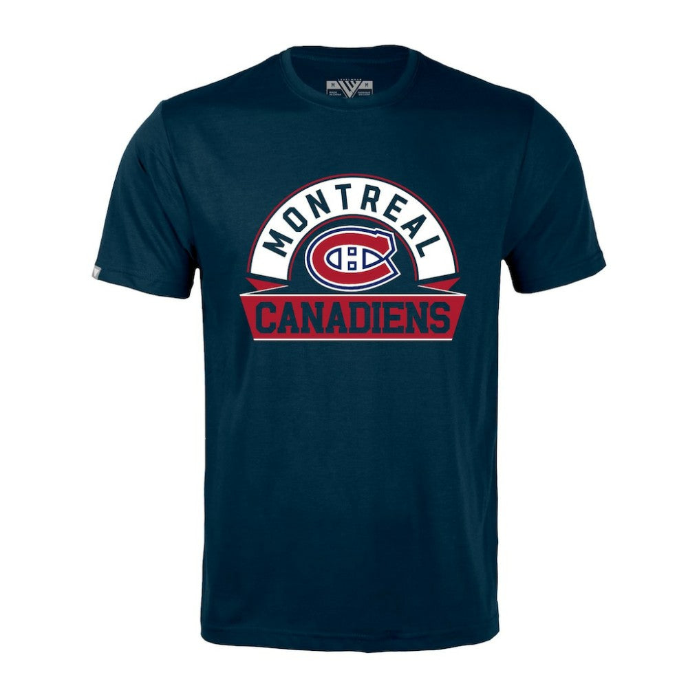 Montreal Canadiens Levelwear Richmond Banner Arch T-Shirt Navy