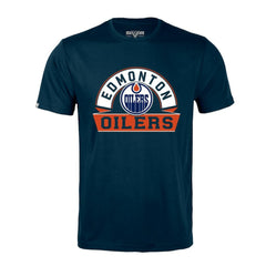 Edmonton Oilers Levelwear Richmond Banner Arch T-Shirt Navy