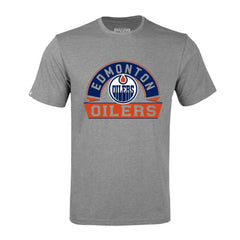 Edmonton Oilers Levelwear Richmond Banner Arch T-Shirt Gray