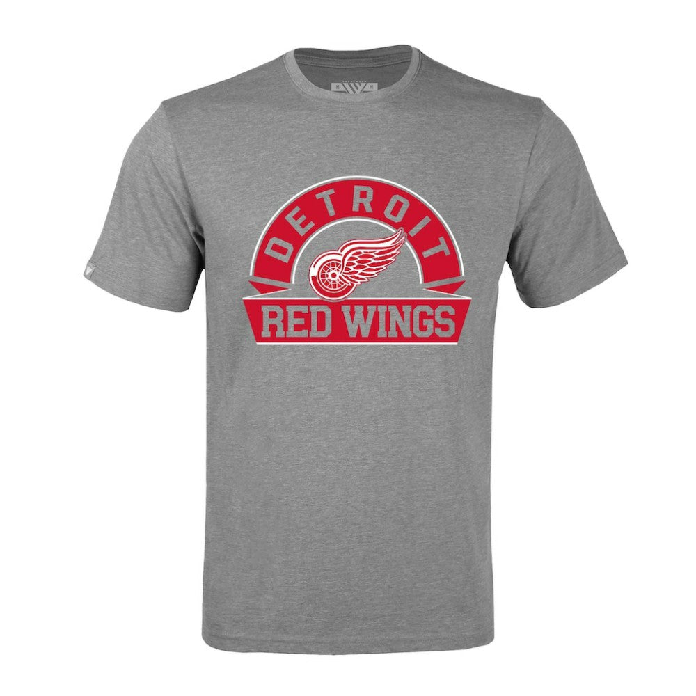 Detroit Red Wings Levelwear Richmond Banner Arch T-Shirt Gray