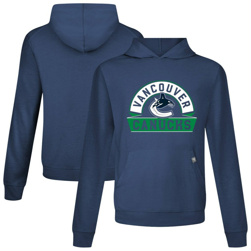 Vancouver Canucks Levelwear Relay Banner Arch Pullover Hoodie Navy