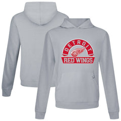 Detroit Red Wings Levelwear Relay Banner Arch Pullover Hoodie Gray