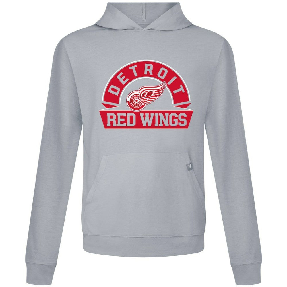 Detroit Red Wings Levelwear Relay Banner Arch Pullover Hoodie Gray