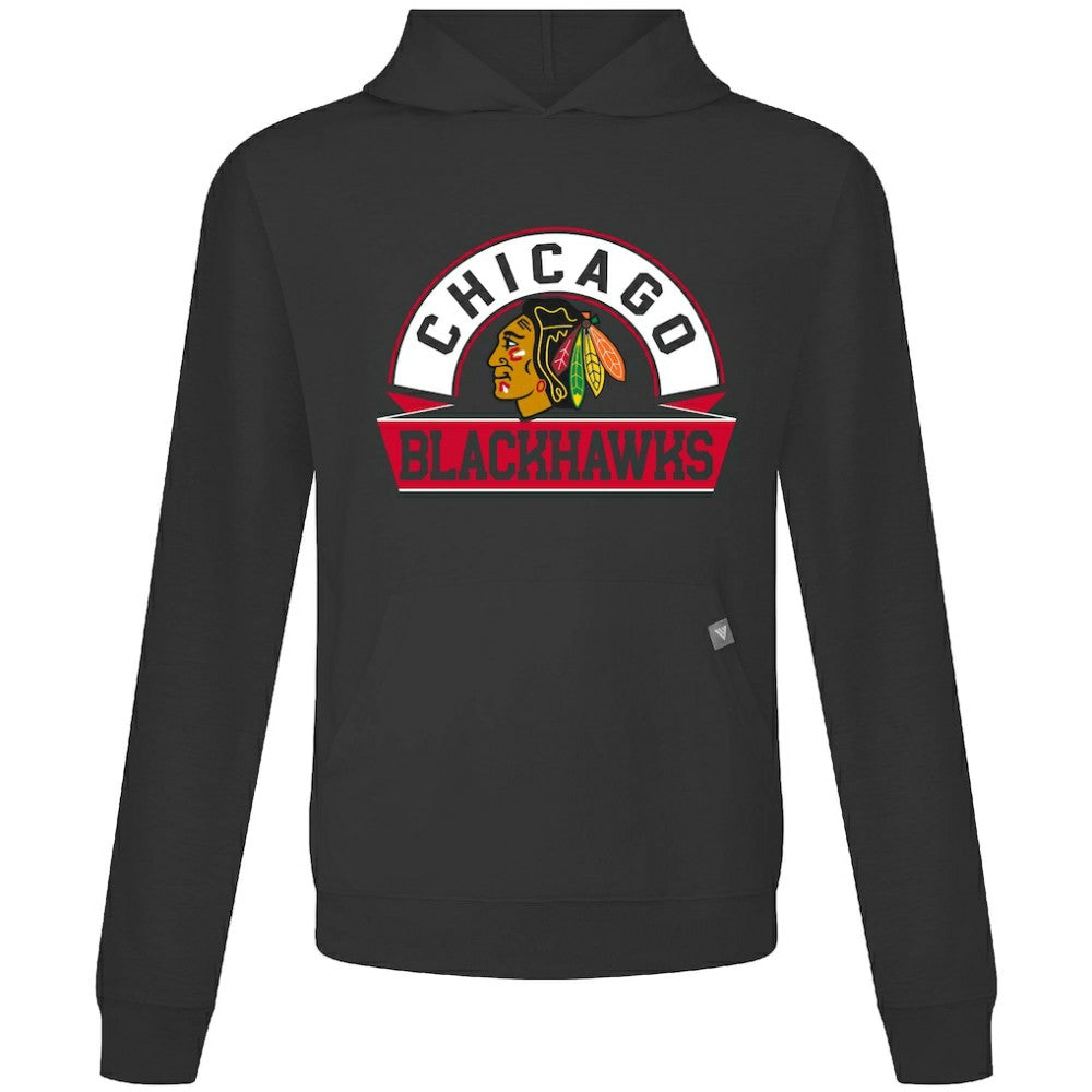 Chicago Blackhawks Levelwear Relay Banner Arch Pullover Hoodie Black