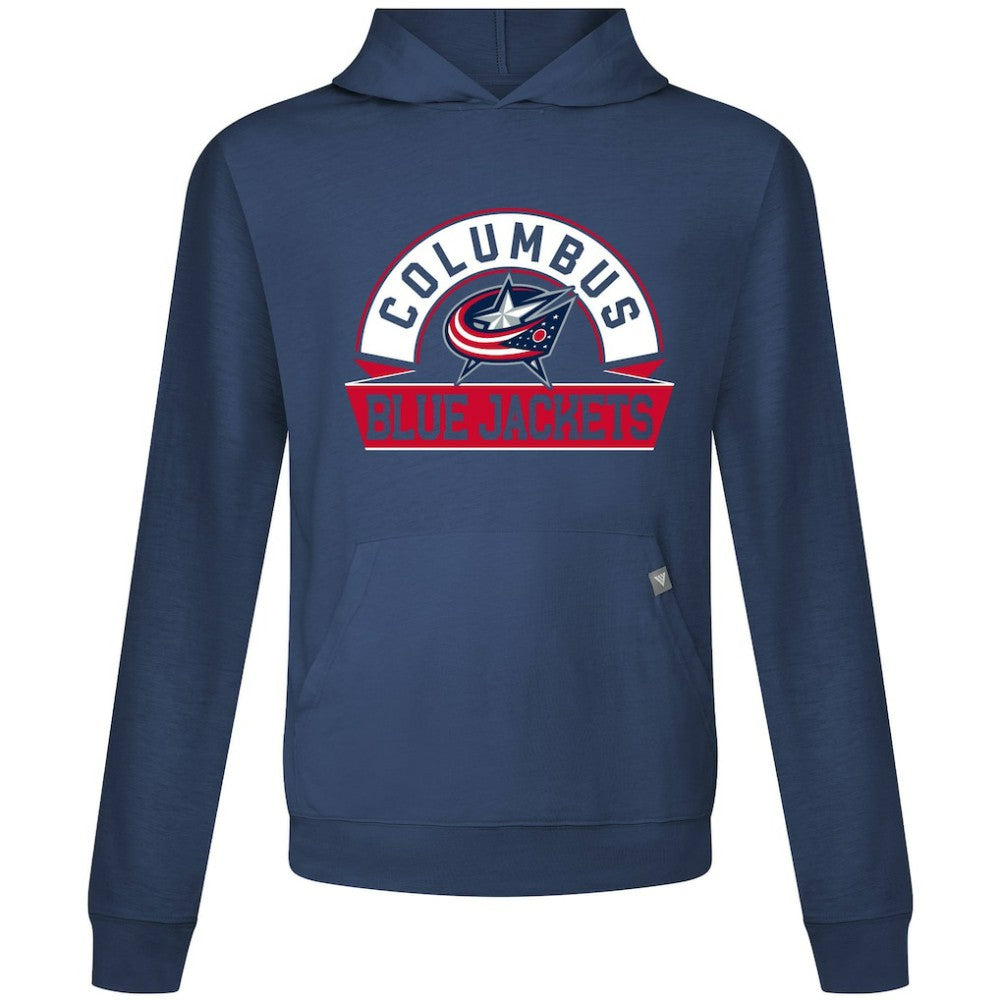 Columbus Blue Jackets Levelwear Relay Banner Arch Pullover Hoodie Navy