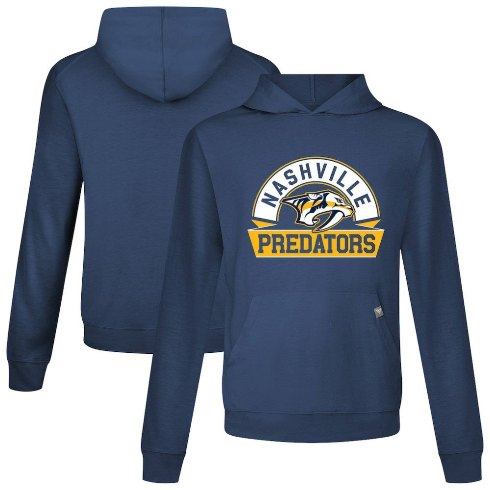 Nashville Predators Levelwear Relay Banner Arch Pullover Hoodie Navy