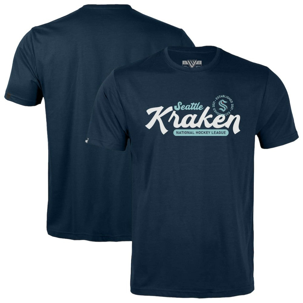 Seattle Kraken Levelwear Youth Little Richmond Monument T-Shirt Navy