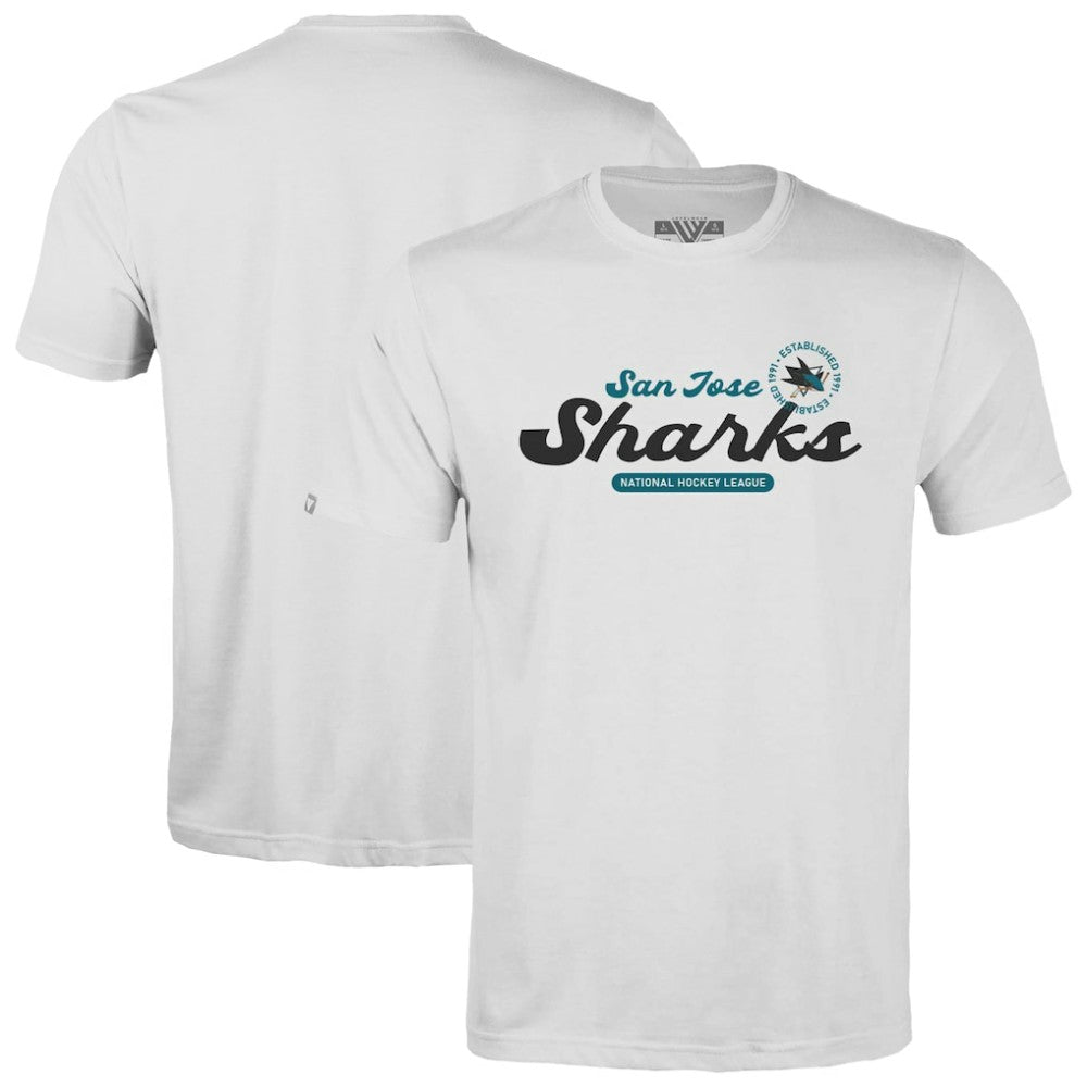 San Jose Sharks Levelwear Youth Little Richmond Monument T-Shirt White