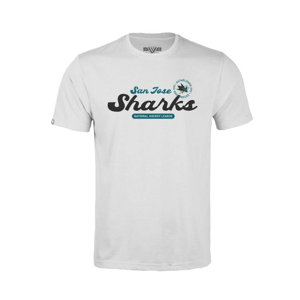 San Jose Sharks Levelwear Youth Little Richmond Monument T-Shirt White
